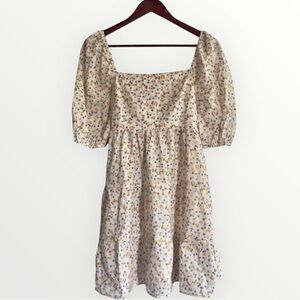 Altar’d State Floral Spring Easter Girly Short Mini Dress Size Large 100% Cotton